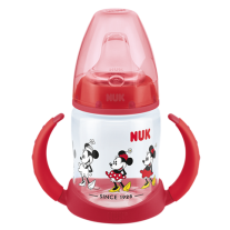 NUK First Choice РР шише Temperature Control 150мл със силиконов накрайник за сок Mickey red + box