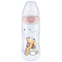 NUK First Choice РР шише Temperature control 300мл силикон 0-6. Disney + box розов