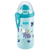 NUK Flexi Cup със сламка, 12+м, Chameleon синя