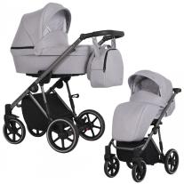 Kunert бебешка количка 2в1 MOLTO- светло сива с графитена рама