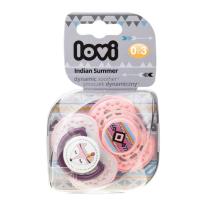 Lovi Силиконова залъгалка 2 бр Indian Summer 0-3 м розoва