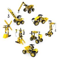 Hoogar Kids, Строителни машини - пластмасов конструктор, 10 в 1, 109 части
