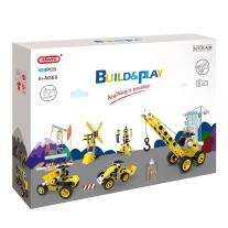 Hoogar Kids, Строителни машини - пластмасов конструктор, 10 в 1, 109 части