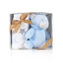 Cangaroo Бебешко одеяло 90/75 cm с играчка Blue Bear
