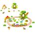 Tooky Toy, Джурасик парк - дървено влакче с релси и динозаври, 40 части