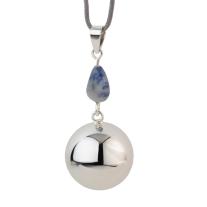Bola Медальон за бременни Бола - Сребърна със синьо-сиво камъче