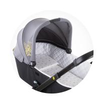 Chipolino Универсално матраче с възглавничка от мемори пяна за бебешка количка, бежави звезди