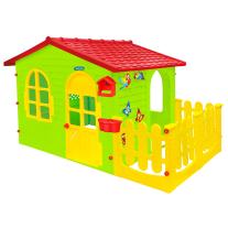 Детска сглобяема къща с ограда и дъска за рисуване Mochtoys