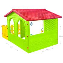 Детска сглобяема къща с ограда и дъска за рисуване Mochtoys