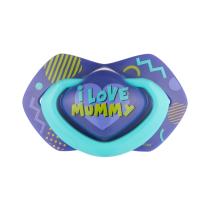 Canpol Комплект силиконови залъгалки със симетрична форма 2 бр, Neon Love 18м+ blue