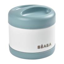 BEABA Контейнер/термос за храна от неръждаема стомана, 500 мл baltic blue/white