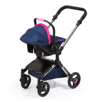 BAYER Количка за кукли CITY CRUISER с кошница синя 18254AA