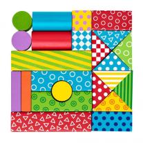 Дървен конструктор с количка Woodyland