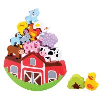 Дървена игра за баланс, Ферма с животни Lelin Toys