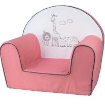 BUBABA Детски фотьойл "Розово Сафари"