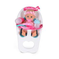 Moni Toys Кукла 36 см пишкаща със стол за хранене - 8383