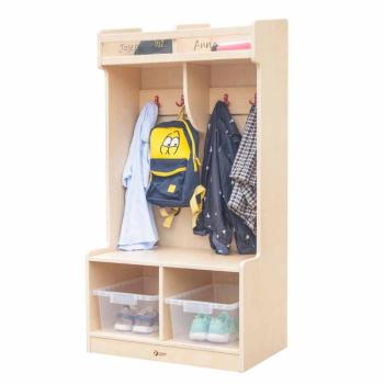 Classic world - Дървен ученически гардероб за 2 деца