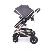 KIKKA BOO Комбинирана количка 3 в 1 с трансф.седалка Amaia All Black (Dark Grey)