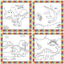 Galt Toys, Бебешка книжка за рисуване с вода, Динозаври