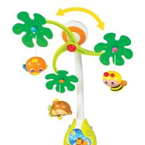 HOLA, Бебешка музикална въртележка и лампа, 2 в 1, Джунгла