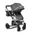 Moni Комбинирана детска количка Gigi с люлеещ механизъм тъмно сива