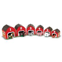Melissa & Doug - Дървена игра за сортиране - Къщички с животни
