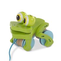 Melissa & Doug - Дървена играчка за дърпане - Жаба