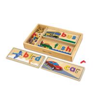 Melissa & Doug - Дървен образователен пъзел - Изписвай думи на английски език