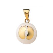 Bola Медальон за бременни Бола - бяла със златни крачета