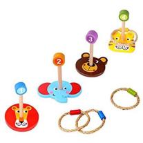 Tooky Toy, Дървена игра с рингове, Весели животни