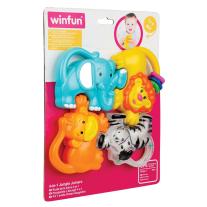 WINFUN Дрънкалка Пъзел 2 в 1 Животни от Джунглата 633