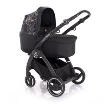 Lorelli Комбинирана количка CALIFORNIA с кош за новородено Black MARBLE