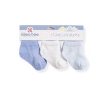 KIKKA BOO Бебешки Памучни Чорапи Терлички SOLID BLUE 6-12 Месеца