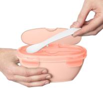 SkipHop Easy-Serve Travel Bowl & Spoon бебешка купичка с лъжичка - Coral