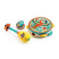 Djeco детски музикални инструменти дайре, маракас и кастанети