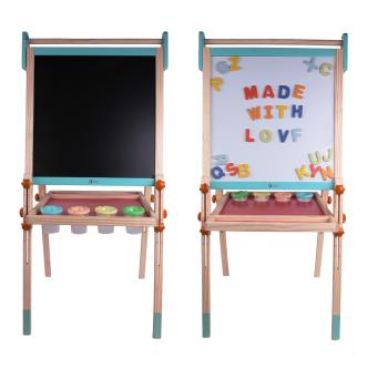 Classic World Стояща дървена дъска за рисуване и с магнитни букви