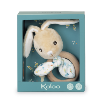 Дрънкалка и чесалка с дървен ринг заек 