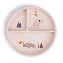 Силиконова Чиния с разделения и вакуум Done by Deer Stick&Stay Playground Powder