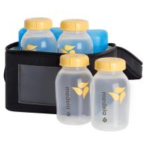Medela Комплект Cooler Bag - чанта с четири шишета и хладилен акумулатор
