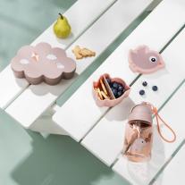 3 в 1 - Кутия за обяд, Done by Deer Кутия за снакс и Бутилка със сламка Playground Powder