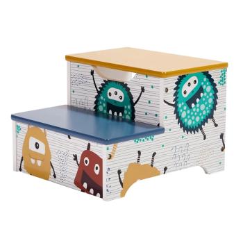 Детско дървено стъпало-столче Ginger Home Monsters