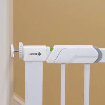 Универсална метална преграда Safety1st за врата с плосък праг, отваря се в двете посоки, бял цвят