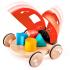 Дървена играчка за дърпане и сортиране, Hape, Калинка, 20 х 18 х 7 см