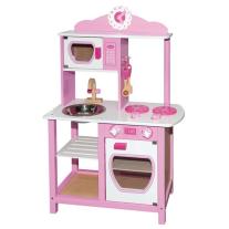 Дървена детска кухня голяма в розаво Розова кухня за принцеси, РОСА Andreu toys