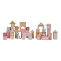 Дървени Кубчета в Кутия Little Dutch Pink