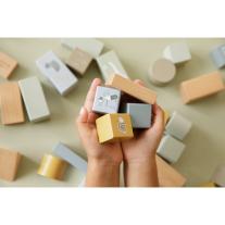 Дървени Кубчета в Кутия Little Dutch Blue