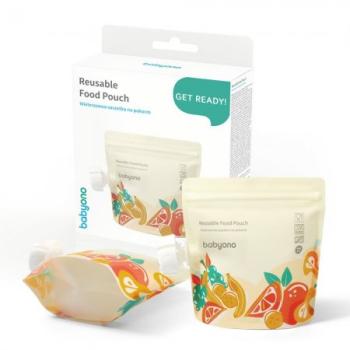 Комплект торбички за храна BabyOno за многократна употреба 150 мл 5 бр