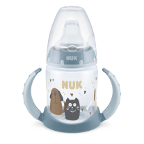Шише Temperature Control 150мл. с накрайник силикон за сок 6-18м. NUK First Choice РР CAT&DOG