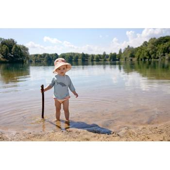 Блуза за деца с къс ръкав с UV 60+ Lassig LSF Whale light blue