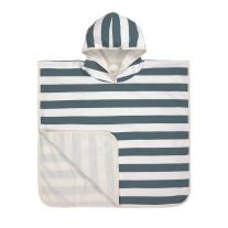 Детско пончо за къпане Lassig LSF Beach Poncho Block Stripes milky/blue 
